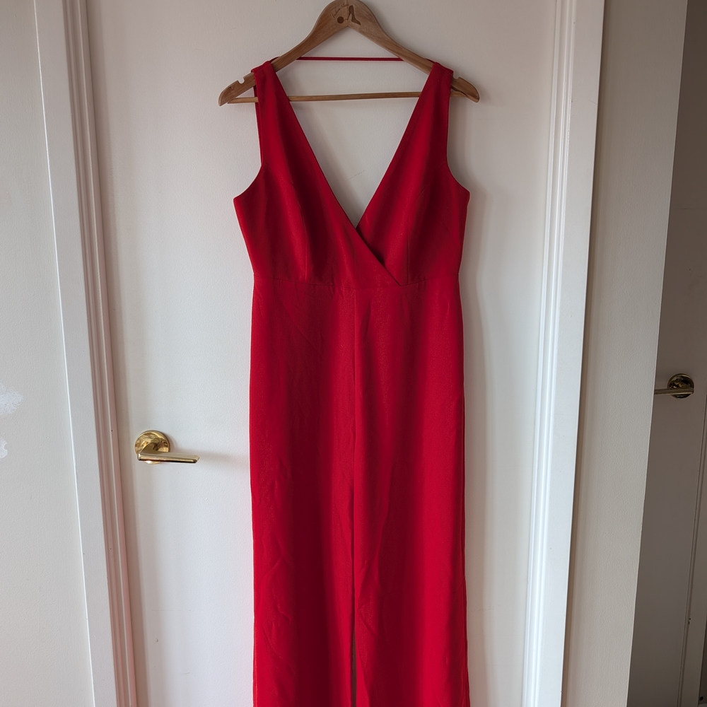 V Neck Criss Cross Jumpsuit
